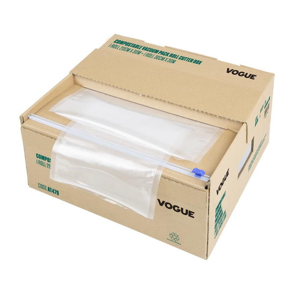 Rouleaux biodégradables emballage sous vide Vogue avec boîte de découpe Vogue 2 x 30 m