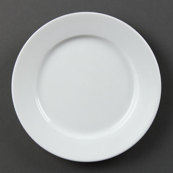 Assiettes À Bord Large Blanches Olympia 202mm (Lot de 12)