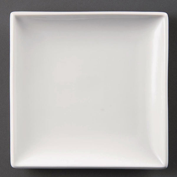 Assiettes Carrées Blanches Olympia Whiteware 295mm (Lot de 6)