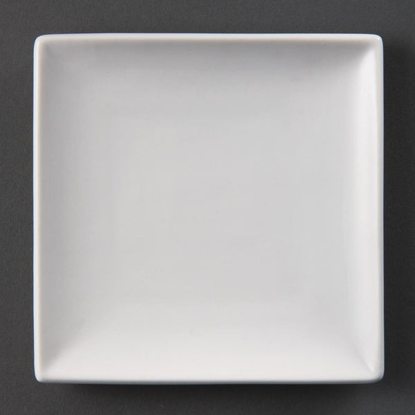 Assiettes Carrées Blanches Olympia Whiteware 140mm (Lot de 12)