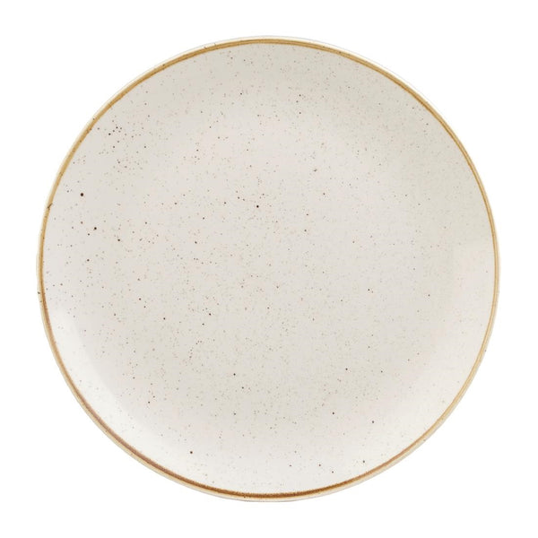 Assiettes rondes Churchill Stonecast Barley White 228mm (Lot de 12)