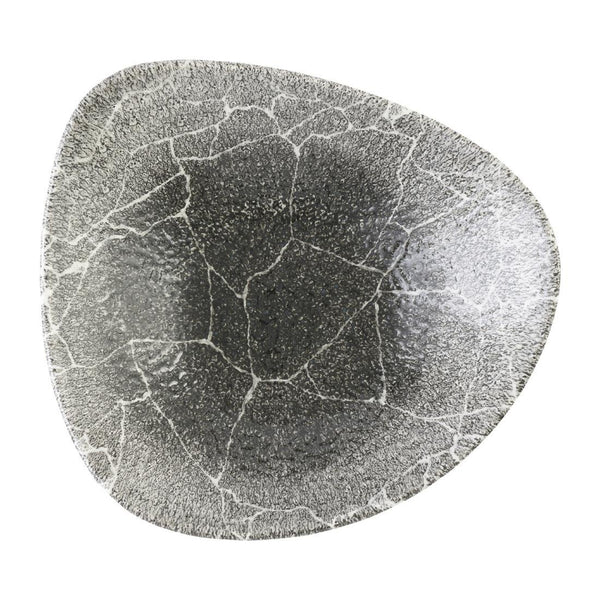 Bols triangulaires Churchill Studio Prints Kintsugi Quartz Black 235mm (Lot de 12)