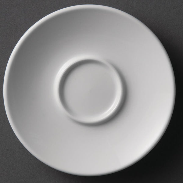 Soucoupes Pour Tasses À Espresso Blanches 120mm Olympia (Lot de 12)