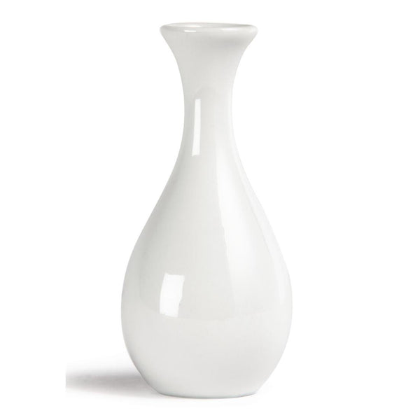 Vases bouteilles blancs 125mm Olympia (Lot de 12)