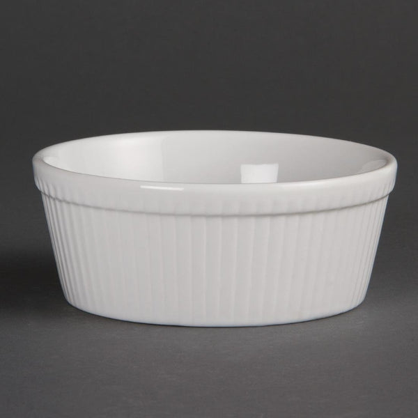 Plats À Gratin Ronds Blancs Olympia 134mm (Lot de 6)